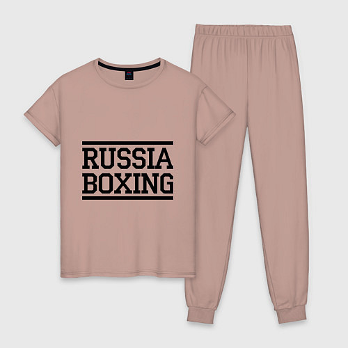 Женская пижама Russia boxing / Пыльно-розовый – фото 1