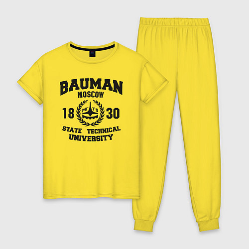 Женская пижама BAUMAN University / Желтый – фото 1