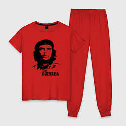 Пижама хлопковая женская Эрнесто Че Гевара, цвет: красный