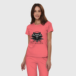 Пижама хлопковая женская The Witcher 3, цвет: коралловый — фото 2