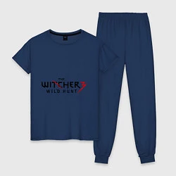 Пижама хлопковая женская The Witcher 3, цвет: тёмно-синий