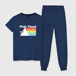 Пижама хлопковая женская Pink Floyd, цвет: тёмно-синий