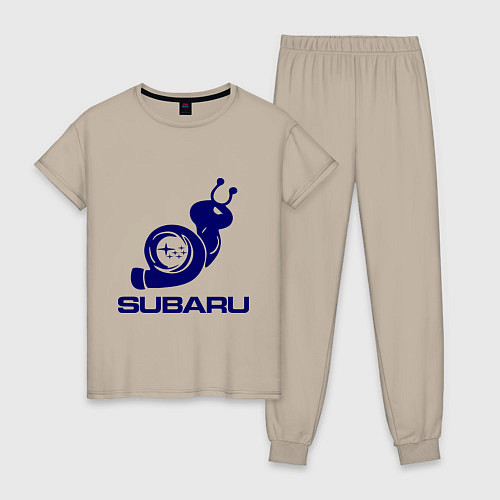 Женская пижама Subaru / Миндальный – фото 1