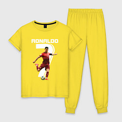 Пижама хлопковая женская Ronaldo 07, цвет: желтый