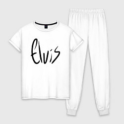 Пижама хлопковая женская Elvis, цвет: белый