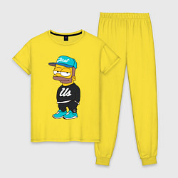 Пижама хлопковая женская Bart Just Us, цвет: желтый