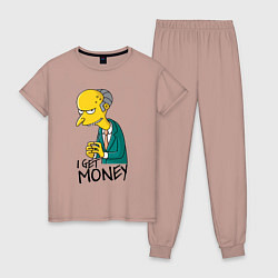 Женская пижама Mr. Burns: I get money