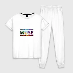 Пижама хлопковая женская Muse Colour, цвет: белый