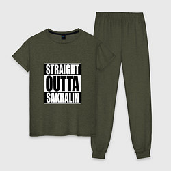 Женская пижама Straight Outta Sakhalin