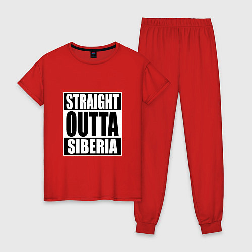 Женская пижама Straight Outta Siberia / Красный – фото 1