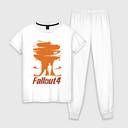 Пижама хлопковая женская Fallout 4: Atomic Bomb, цвет: белый