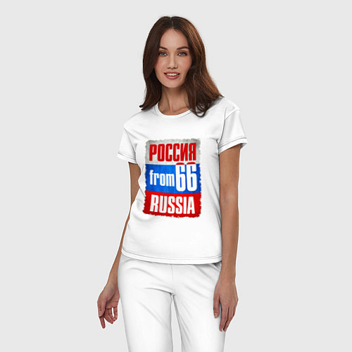 Женская пижама Russia: from 66 / Белый – фото 3
