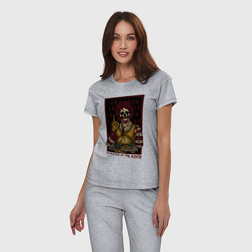 Женская пижама Лучший работник месяца клоун Роналд / Меланж – фото 3