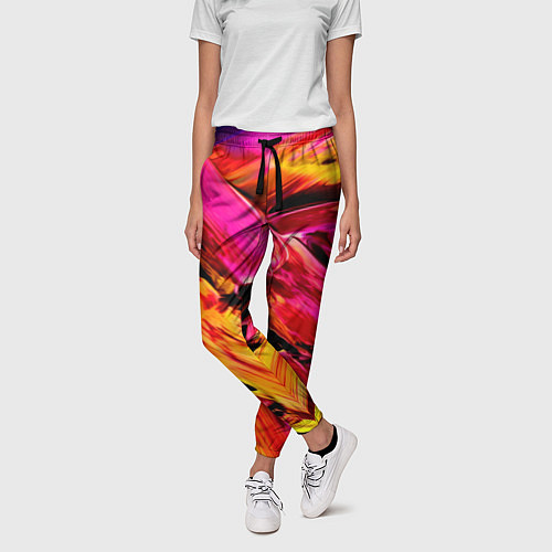 Женские брюки Акварельный цвет / 3D-принт – фото 3