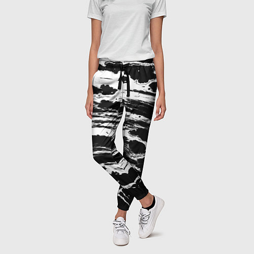 Женские брюки Gray color abstract / 3D-принт – фото 3