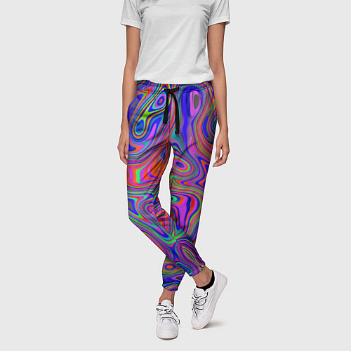 Женские брюки Цветная текстура 5 / 3D-принт – фото 3