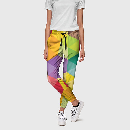Женские брюки Цветные зонтики / 3D-принт – фото 3