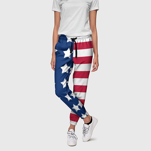 Женские брюки USA Flag / 3D-принт – фото 3