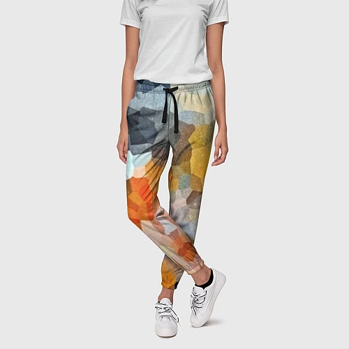 Женские брюки Мозаика в блеске / 3D-принт – фото 3