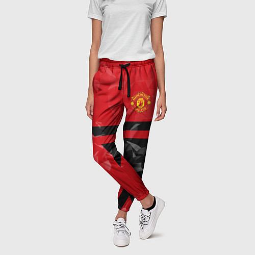 Женские брюки FCMU: Red & Black Star / 3D-принт – фото 3