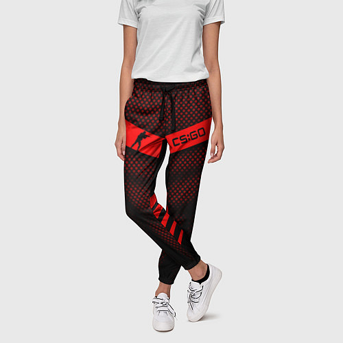 Женские брюки CS:GO Red Carbon / 3D-принт – фото 3