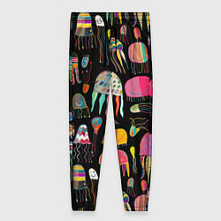 Женские брюки Яркие мультяшные медузы