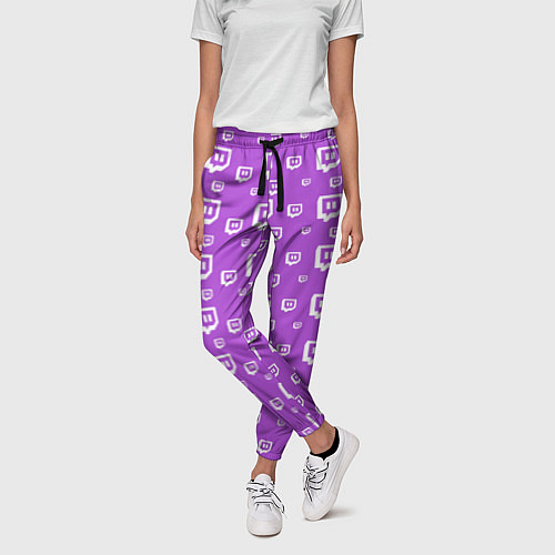 Женские брюки Twitch: Violet Pattern / 3D-принт – фото 3