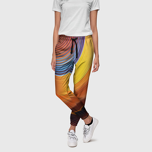 Женские брюки Плавные Линии / 3D-принт – фото 3