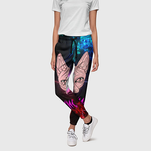 Женские брюки Кис-Кис / 3D-принт – фото 3