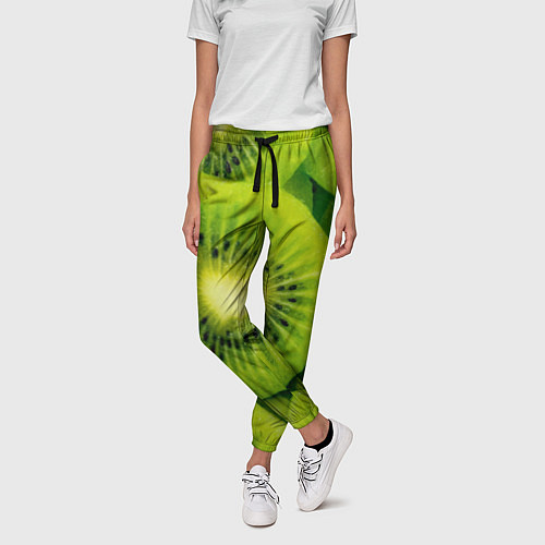 Женские брюки Зеленый киви / 3D-принт – фото 3