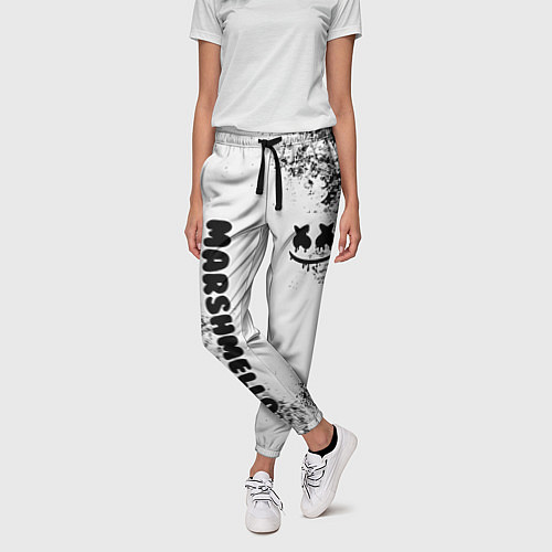 Женские брюки Marshmello / 3D-принт – фото 3