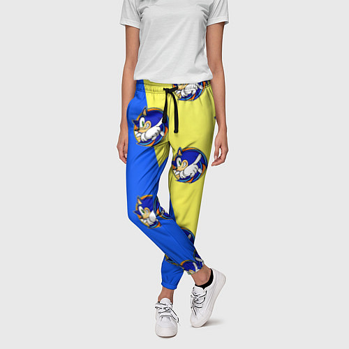 Женские брюки Sonic - Соник / 3D-принт – фото 3