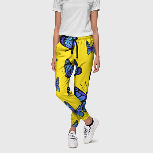 Женские брюки БАБОЧКИ / 3D-принт – фото 3