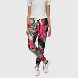 Брюки женские Цветы, цвет: 3D-принт — фото 2