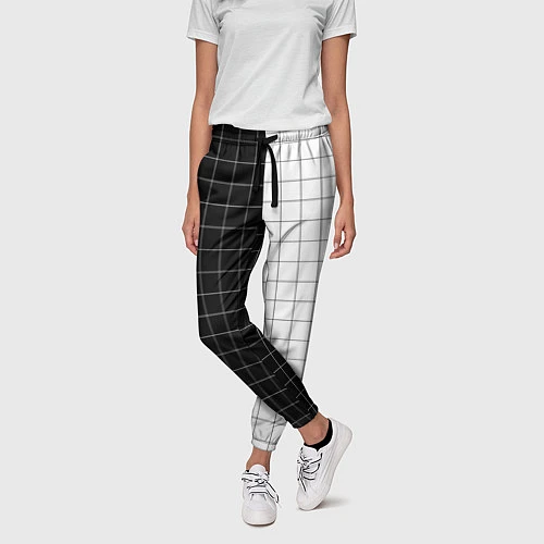 Женские брюки Black and White / 3D-принт – фото 3