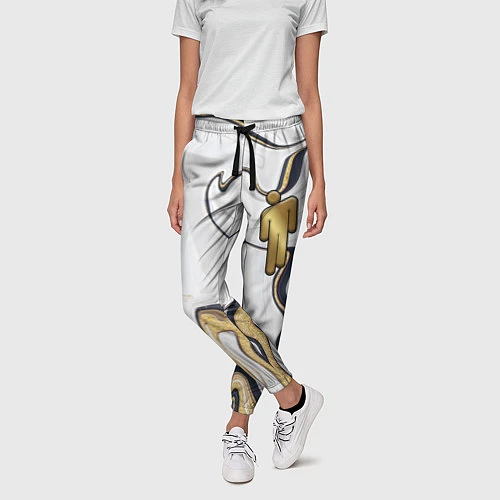Женские брюки Billie Eilish Gold / 3D-принт – фото 3