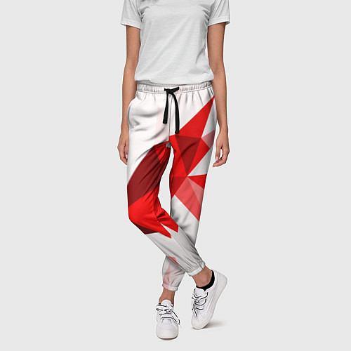 Женские брюки GEOMETRY RED / 3D-принт – фото 3