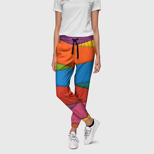 Женские брюки COLORS GEOMETRY / 3D-принт – фото 3