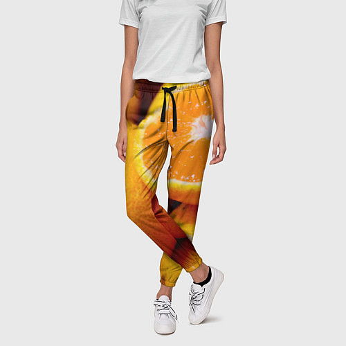 Женские брюки Мандарины / 3D-принт – фото 3