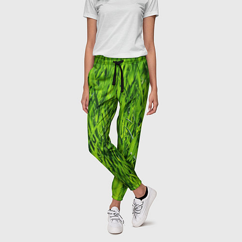 Женские брюки Трава / 3D-принт – фото 3