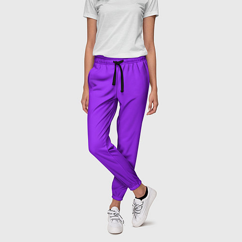 Женские брюки Фиолетовый / 3D-принт – фото 3