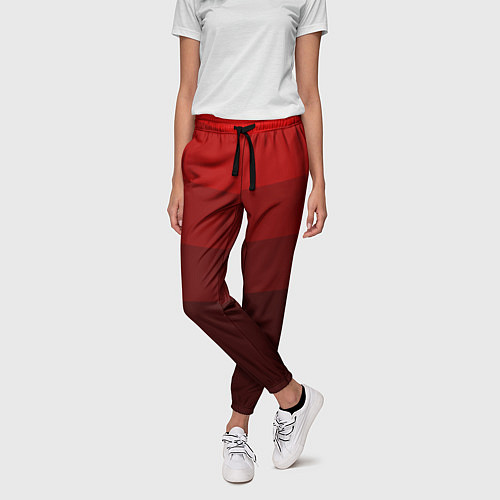 Женские брюки Красный Градиент / 3D-принт – фото 3