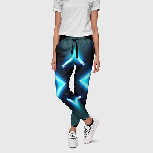 Женские брюки НЕОНОВЫЕ СТРЕЛКИ 3D / 3D-принт – фото 3