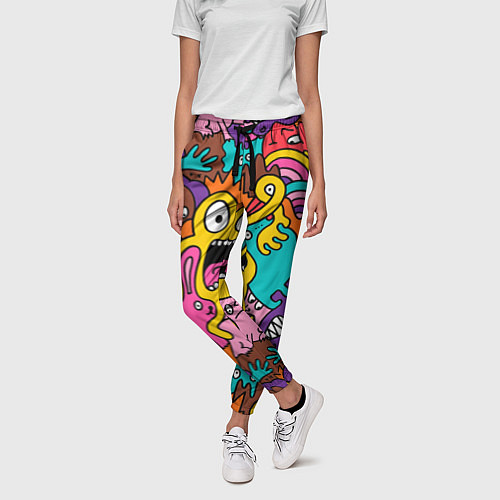 Женские брюки Crazy abstraction / 3D-принт – фото 3