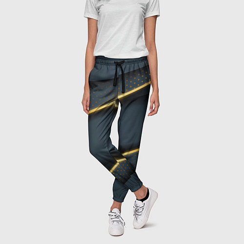 Женские брюки 3D luxury gold / 3D-принт – фото 3