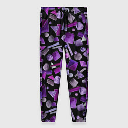Женские брюки Геометрический фиолетовый