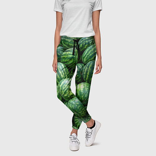 Женские брюки Арбузы / 3D-принт – фото 3