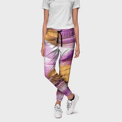 Женские брюки Наслоение красок / 3D-принт – фото 3