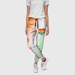 Брюки женские Pop It Anti Stress - Heart - Fire, цвет: 3D-принт — фото 2