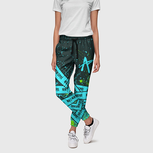 Женские брюки PUBG New State - Paint Lines / 3D-принт – фото 3